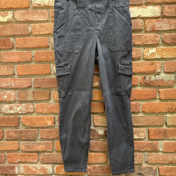 Spanx Pants Stretch Twill Cargo Jogger Pull On Size 1X Ankle Gray Slimming - Picture 4 of 10
